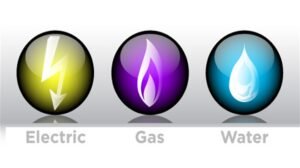shows the symbols for Electric Gas Water Utilities